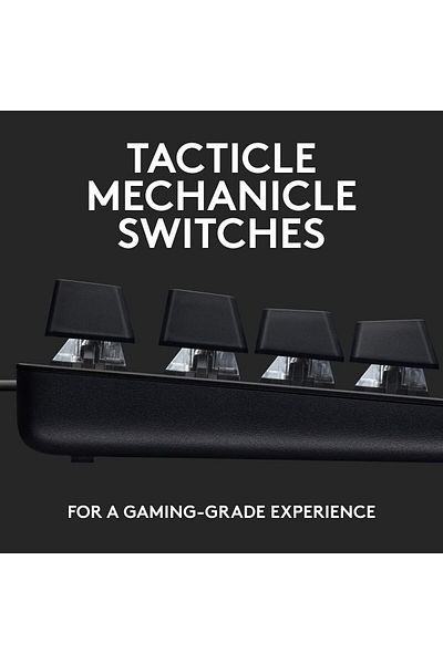 logitech G413 Se Full-Size Mechanical Gaming Keyboard - Backlit With Tactile Switches, Black