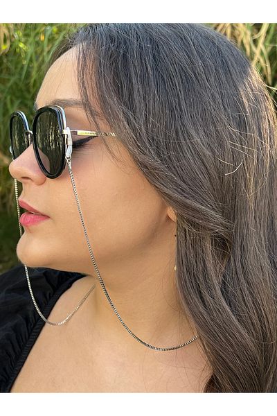 glasses accessory Glasses Chain Plain Silver