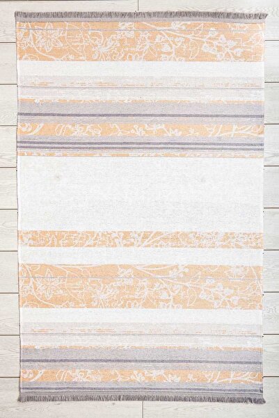 Oriente Home Bohemian Style Runner Cream Washable Chenille Machine Carpet Fringed Non-Slip Base Hallway Carpet 7573