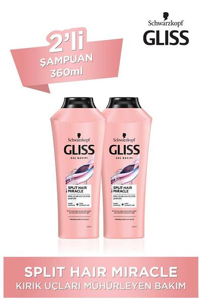 Gliss Split Hair Miracle - 360 Ml x 2 Shampoo