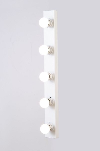 Bozyaka Aydınlatma Reyes White Metal Body Decorative Makeup Mirror Sconce (Daylight Led Bulbs Included!!!)