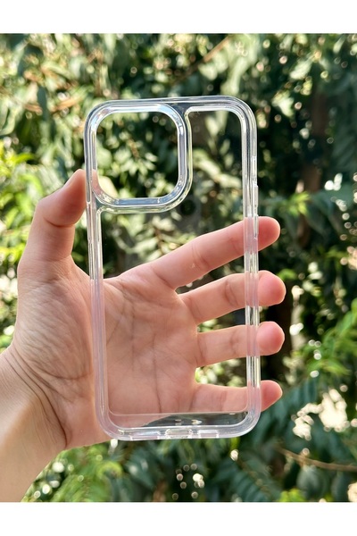 HYPERSOFT Iphone 15 Pro Max Uyumlu Premıum Şeffaf Telefon Kılıfı Arkası Sarar...