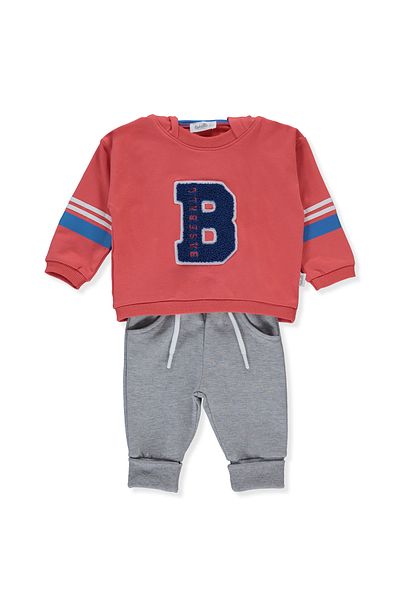 Bebetto Baseball Time K4445 - 2-Piece Hooded Sweat Set (Three String)