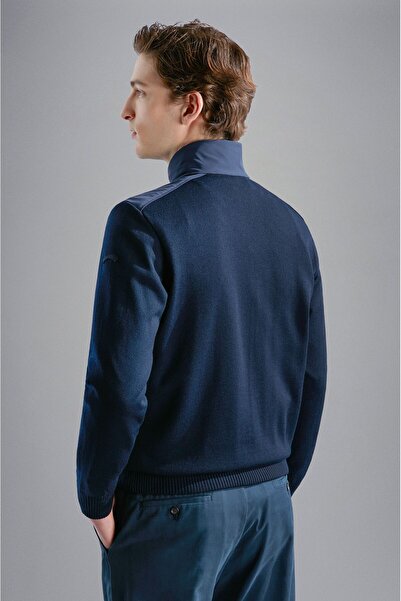 PAUL&SHARK MEN'S ZIPPED PULLOVER C.W. WOOL