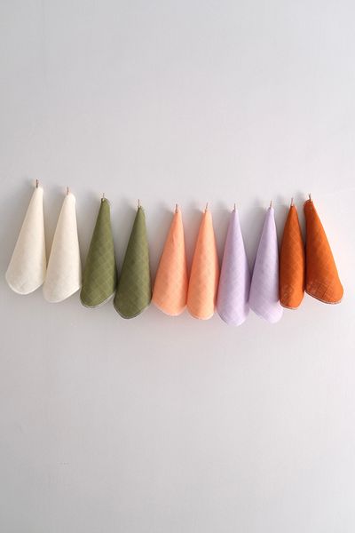 runbaby Cotton Muslin Fabric Baby Mouth Wipes and Sweat Cloth - 10 Pcs (Combin7)