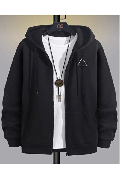 CAST COLLECTİON Jachetă de damă cu imprimeu negru - cu fermoar