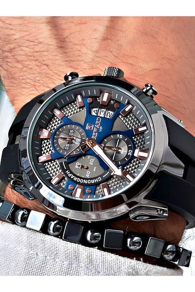 Reward Men's Sports Silicone Wristwatch - Black Color Function