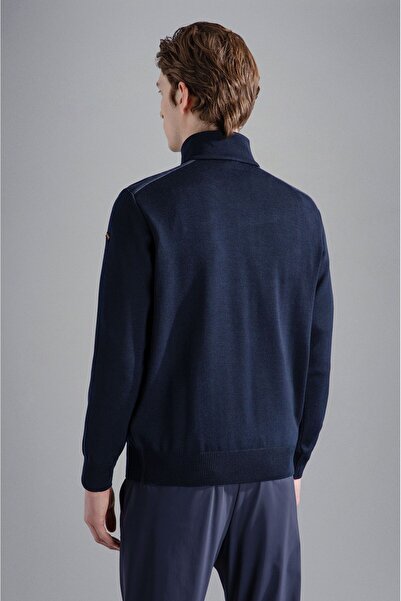 PAUL&SHARK MEN'S ZIPPED PULLOVER C.W. WOOL