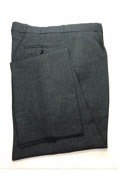 BUGİ GİYİM Men's Fabric Trousers Pleated Blue Gray Filafil