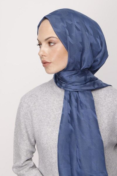 VALORSCARF Μεταξένιο σάλι ζακάρ με μοτίβο λοστού Ozalit