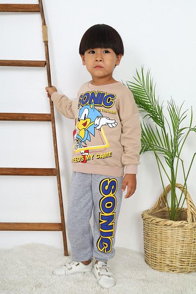 My Kids Wear Boy's Set - Character Patterned Top and Bottom Set