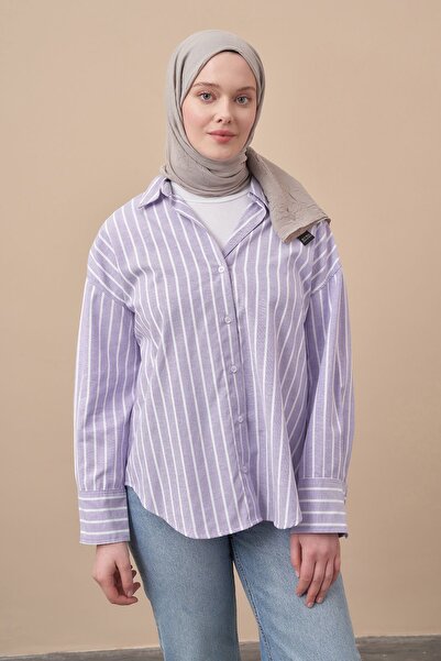 ARMANDA Bamboo Kraş Pattern Shawl - Stone