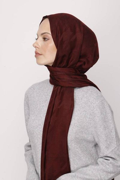 VALORSCARF Șal Jacquard mătăsos cu model merișor