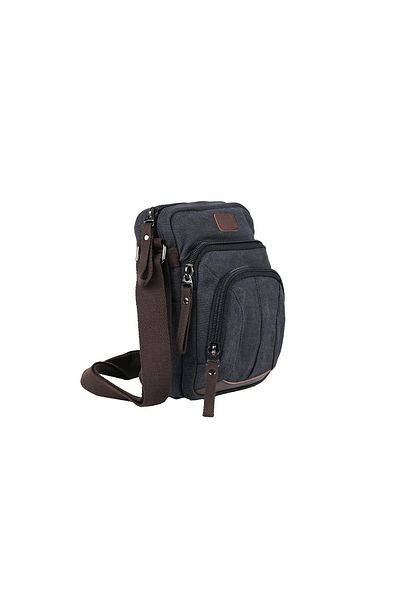 Bagacar 5067 Model Geantă Messenger cu umăr încrucișat din pânză neagră