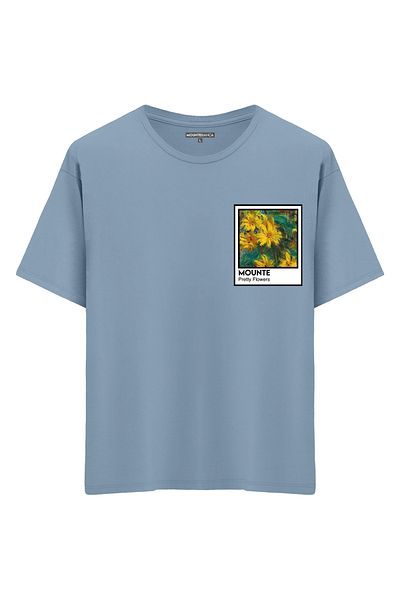 Mounte Bianca Unisex Pretty Flowers - Μπλουζάκι Oversize