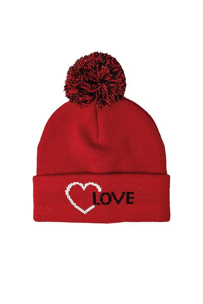 Fonem Romeo Juliet Men's Women's Beret Set - Fo 2038-2037, Black and Red