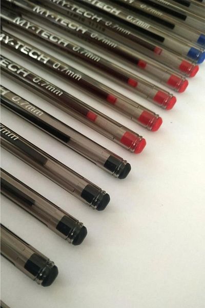 Pensan قلم حبر جاف ماي تيك 15 قطعة 3 ألوان مختلفة 0.7