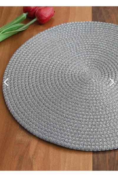 entarzlife 6 Pieces Gray Lux Presentation Plates - American Serving Jute Plate