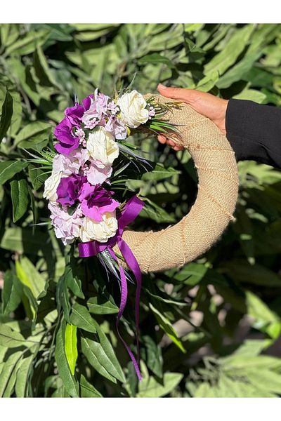 TASARIMHMODA Νο:13 Μοντέλο Στολίδι Πόρτας με Τεχνητό Λουλούδι