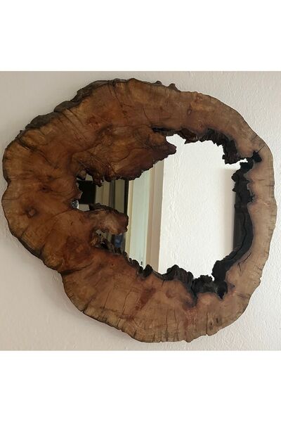 Butik Ahşap ayna-Kütük Ayna-Şık Tasarım Ayna