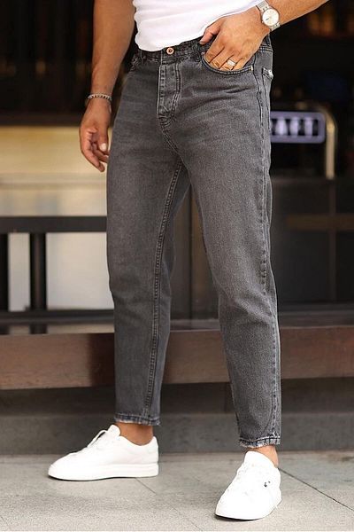 NO61 MAN Παντελόνι Boyfriend Comfortable Fit καπνιστό χρώμα