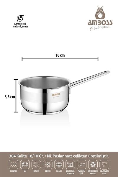 Amboss 16-18 Cm Coverless Milk Bowl 2 Piece Food Set