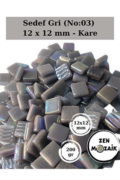 Zen Mozaik Sanatsal Mozaik Çalışmalarınız için 12x 12 mm Kare - Sedefli  Cam ...