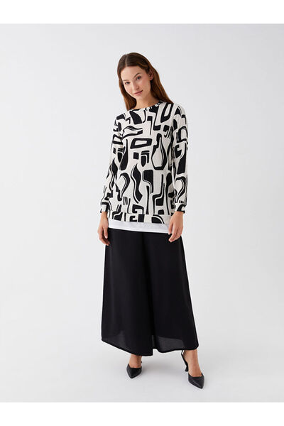 LC Waikiki Women's Palazzo Trousers with Elastic Waist