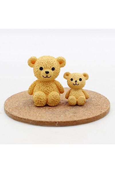 ÇAĞATÖLYE Silikon Kalıbı 2 Adet Minik  Ayı Ayıcık Bear Biblo Mum  Mold Kalıbı