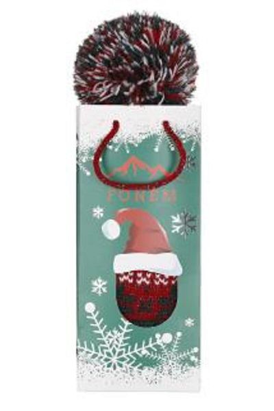 Fonem Unisex Green Pompom New Year Happy New Year Beanie Fo 2030-1