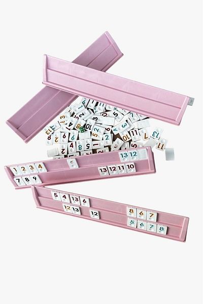 SERA Custom Pink Colored Large Size Plastic Okey Set (Plastic Stone)