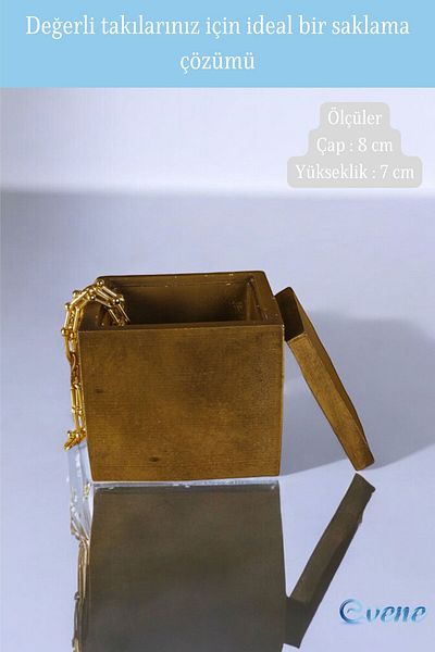 Evene Organizator de bijuterii de culoare aurie antică - Cutie de bijuterii și machiaj Model 18