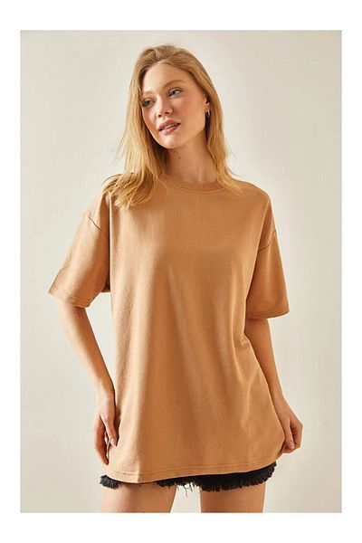 King Brothers Beige Oversize Cotton T-Shirt - Comfortable and Stylish