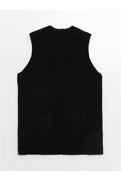 LC Waikiki V-Neck Patterned Women's Knitwear Vest