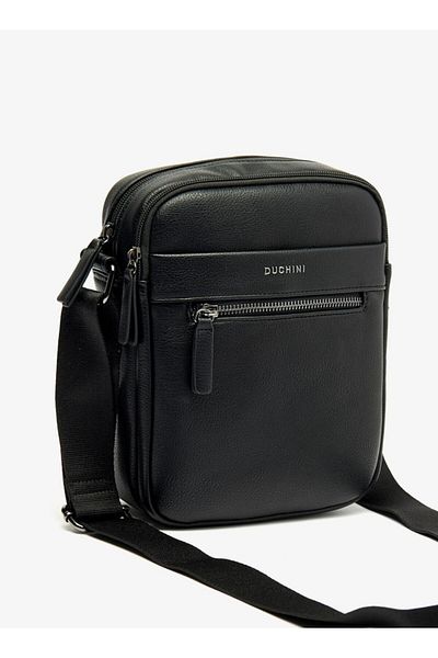 Duchini Solid Crossbody Bag with Adjustable Strap and Zip Closure