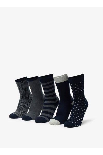 Duchini Set of 5 - Duchini Printed Crew Length Sock