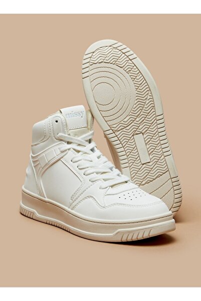Missy Solid High Top Sneakers with Lace-Up Closure