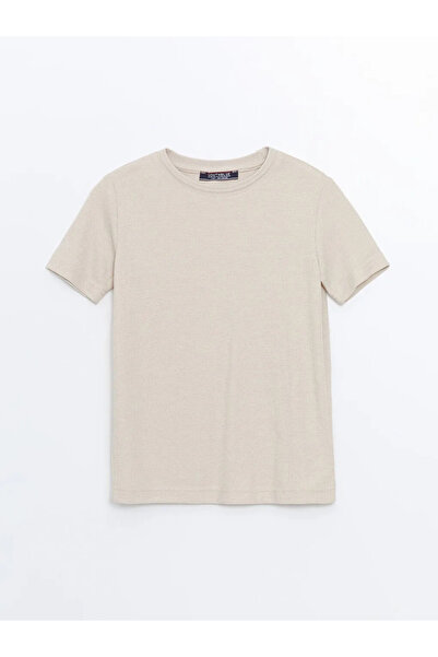 LC Waikiki LCW Vision bež majica za dečake - okrugla kragna , kratki rukav
