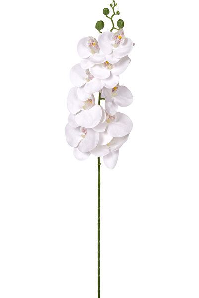Herdekora Yapay Çiçek Orkide Gerçek Dokunuş Beyaz 95 Cm.
