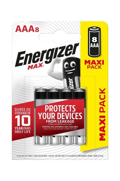 Energizer Σετ 8 μπαταριών Enegizer MAX ALKALINE POWER AAA, E92 LR03