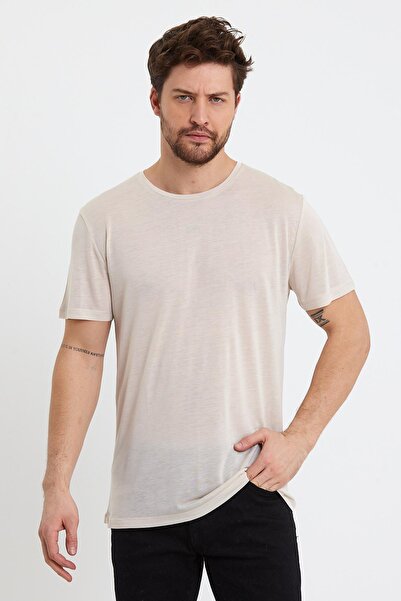 QUHOX Tricou pentru bărbați cu gât roșu Stone