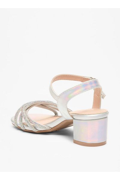 Celeste Girls' Embellished Sandals with Block Heels