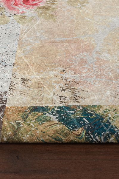 RENKLİBUTİK Modern Patterned Velvet Carpet Cover - Elastic and Non-Slip, Washable, 6 M2
