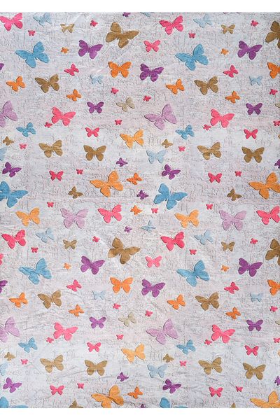 RENKLİBUTİK Modern Patterned Velvet Carpet Cover - Elastic and Non-slip, Washable 4 M2