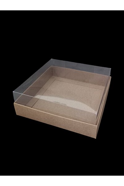 BOXSTATION 15x15x5 Asetat Kapaklı Kraft Kutu 10 Adet