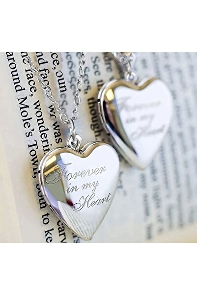 Gilai İstanbul Kişiselleştirilebilir Kalpli İçi Açılan Madalyon Anı Kolyesi