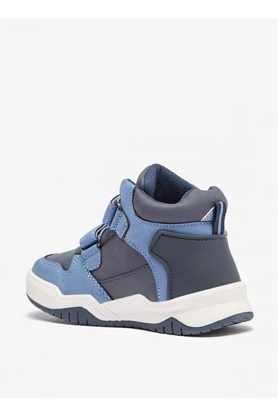 LBL by Shoexpress Panelled High Cut Sneakers with Hook and Loop Closure