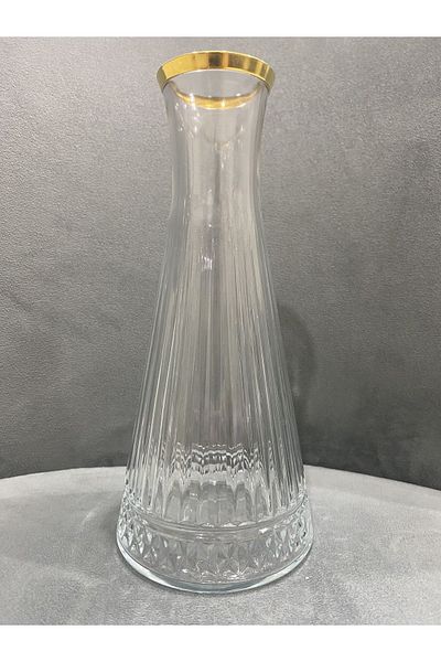 Paşabahçe Elysia Gold Crystal - Gold Gilding Pitcher Water Bottle Whiskey Soft Drink Dowry Gift