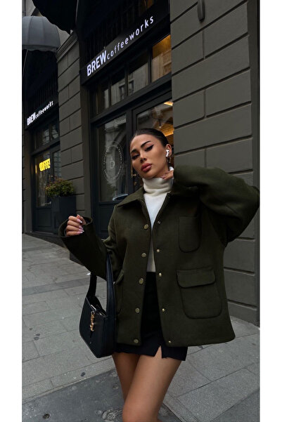 ForOre oversized Καστανό ύφασμα - Μπουφάν Bleaker με τσέπες