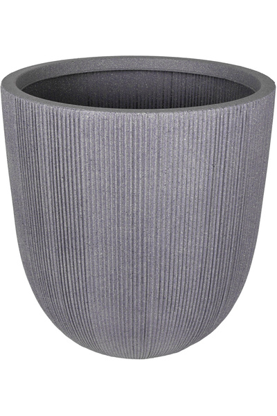Herdekora Plastik Saksı, Oval, İç ve Dış Mekan, Gri, Büyük Boy - 44x44x44,5 cm